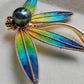 'Dragonfly' Genuine Tahitian sea pearl 9.3mm brooch
