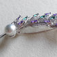 'Violetear' brooch genuine south sea white pearl 9.1mm