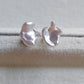 'Wild' earrings studs genuine white south sea Keshi pearls