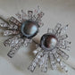 'Wild' earrings genuine tahitian south sea Keshi pearls 7.5mm