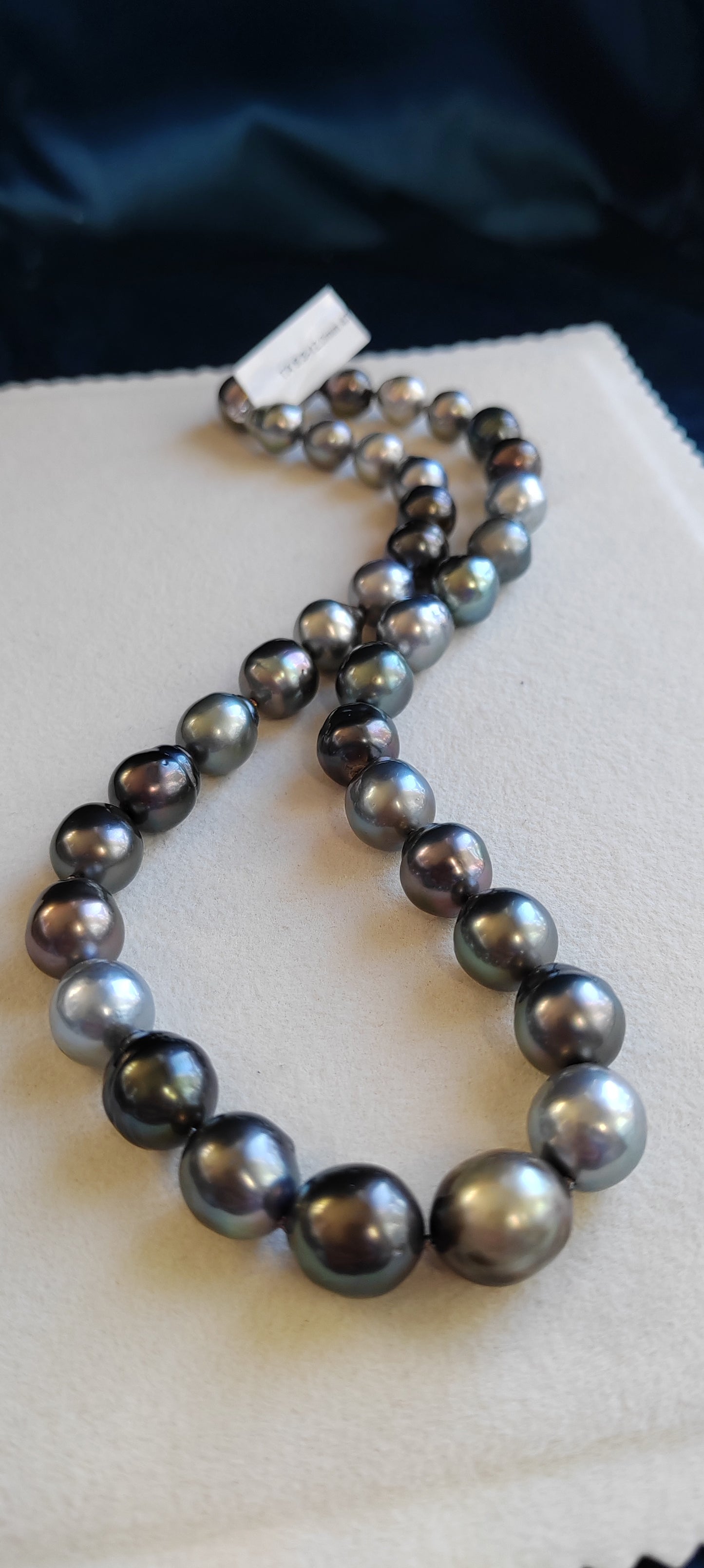 9.3-12mm Genuine Tahitian south sea pearls Baroque necklace