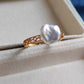 'Wild' Genuine Australian south sea Keshi pearl 18k gold Balletcore ring
