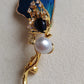 'Lily of the Valley' brooch genuine south sea white pearl 8.9mm