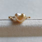 'A golden heart' 14k gold ring genuine golden south sea Keshi pearl 'Wild' 2.6ct