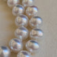 11-12.7mm Genuine south sea white pearl necklace 9K gold