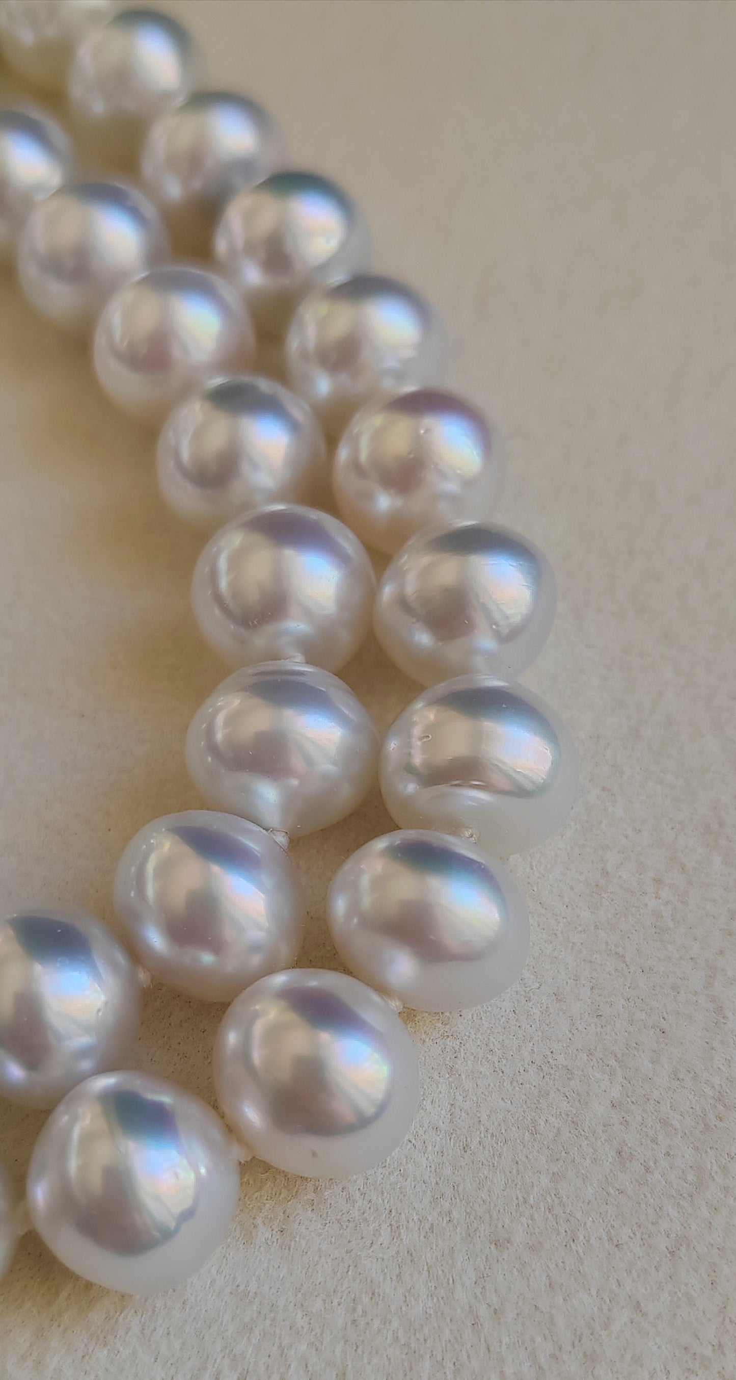 11-12.7mm Genuine south sea white pearl necklace 9K gold