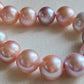 'Rainbow' necklace 10.8-13mm Genuine freshwater pearls