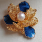 'Peony' brooch /pendant genuine south sea white pearl 9.1mm