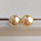9.2mm Genuine golden south sea pearls Essential earrings studs