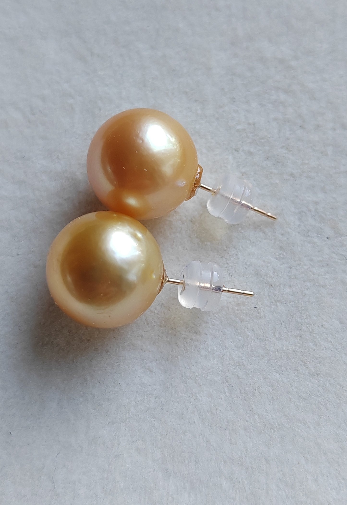 14k gold essential earrings genuine golden south sea pearls 11.5mm