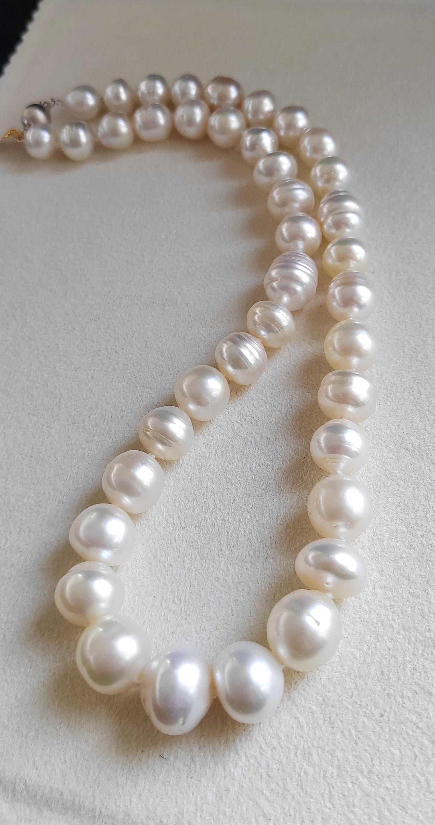 9.3-14.5mm Genuine south sea white pearls designer necklace