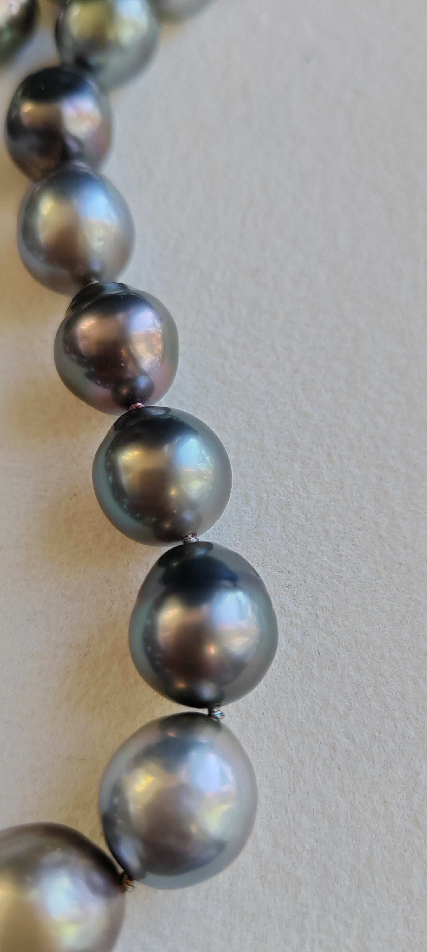 9.3-12mm Genuine Tahitian south sea pearls Baroque necklace