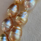 8.2-11.7mm Genuine golden south sea pearls classic baroque necklace