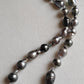 8.3-12.7mm Genuine tahitian south sea pearl baroque necklace