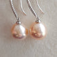 'Fairy Peach' Jewellery set Genuine freshwater pearls 11.8-12.2mm