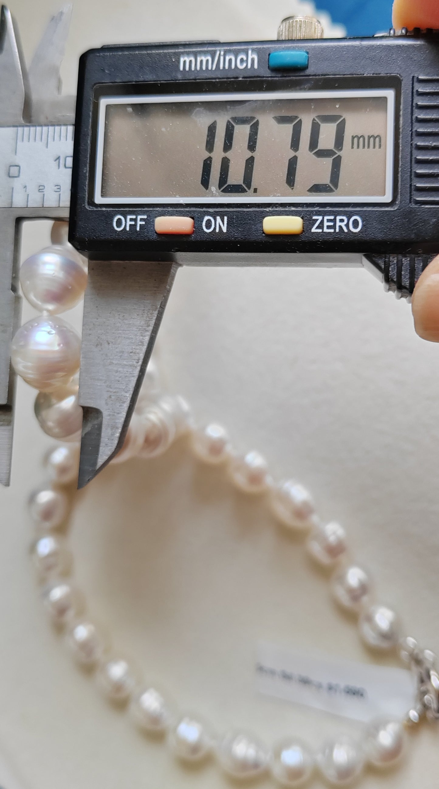 8.6-10.7mm Genuine south sea white pearls baroque necklace