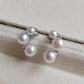 3.8-5.9mm Genuine freshwater pearls classic earrings sterling silver