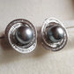 9.7mm Genuine tahitian south sea pearls classic spiral earrings
