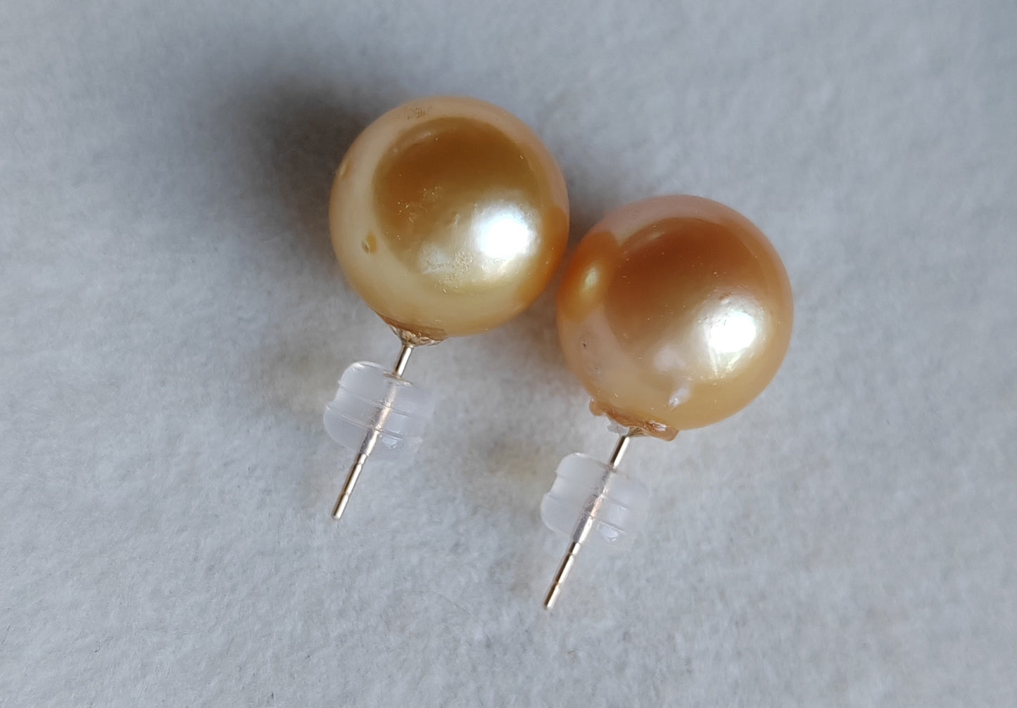 14k gold essential earrings genuine golden south sea pearls 11.5mm