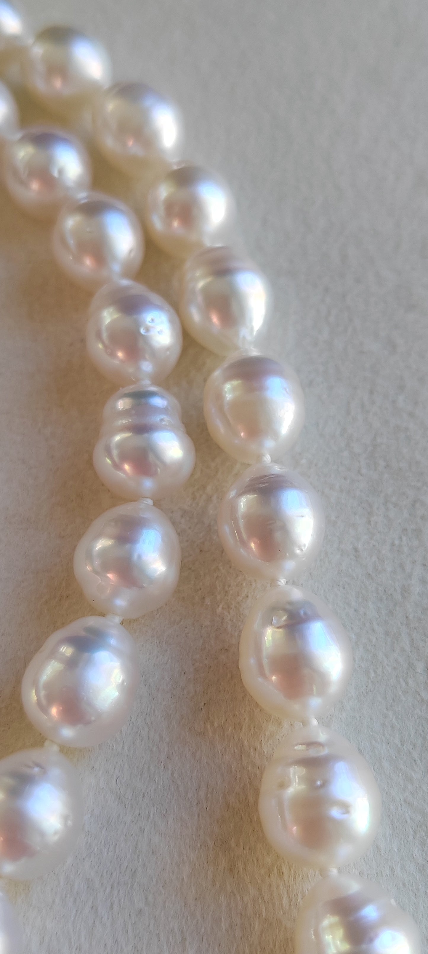 9-10.8mm Genuine Australian south sea white pearls 14k gold necklace