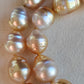 8.2-11.7mm Genuine golden south sea pearls classic baroque necklace