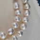 9.3-14.5mm Genuine south sea white pearls designer necklace