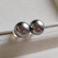18k gold essential earring studs genuine tahitian south sea pearls 9mm Round