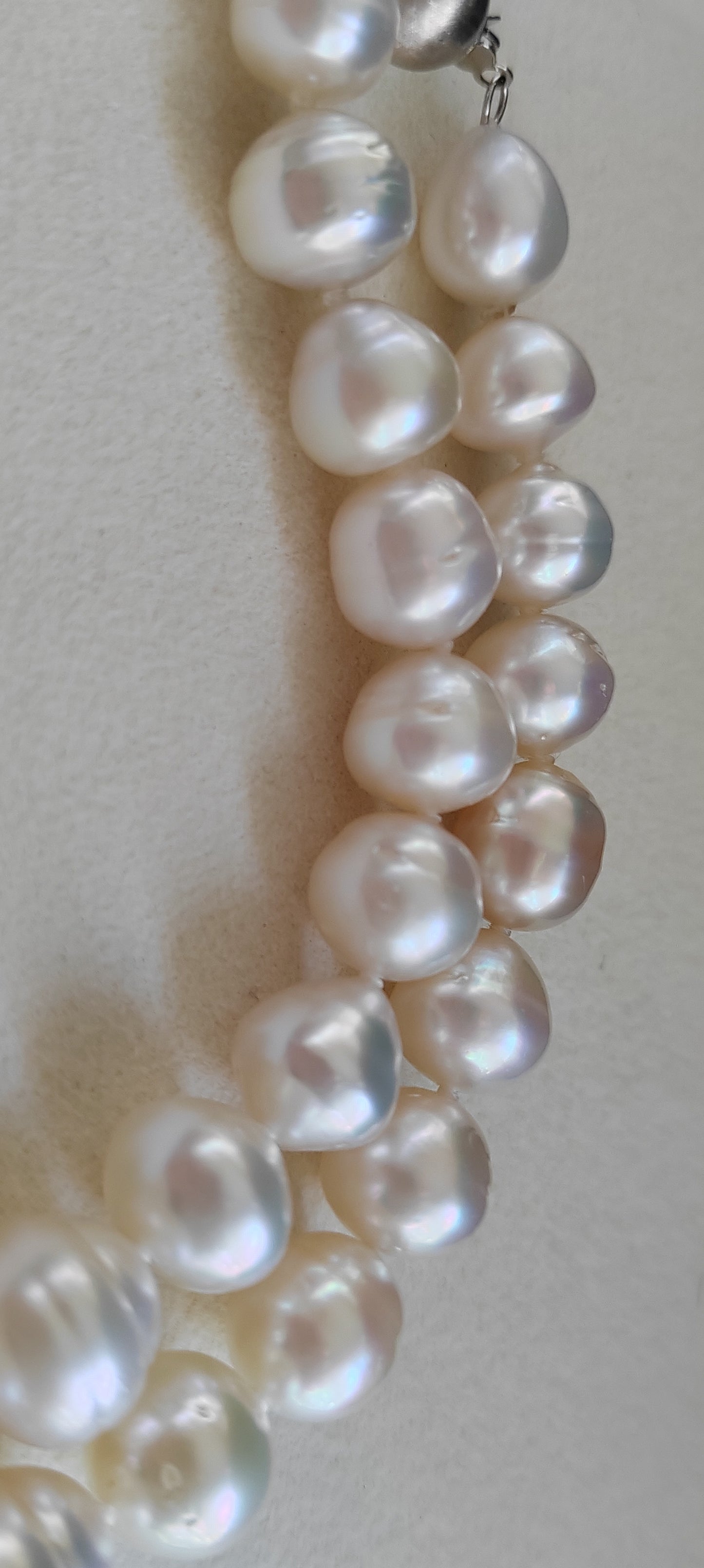 9.3-14.5mm Genuine south sea white pearls designer necklace