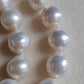 10-11.7mm Genuine freshwater pearls classic necklace silver