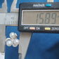 'Pinwheel flowers' Earring genuine Japanese akoya pearls 6.2-6.4mm