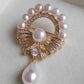 5.1-9.3mm Genuine freshwater pearls brooch/pendant