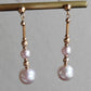 'Glittering' earrings 18k gold genuine Japanese akoya pearls 4.5-8.3mm AAA+