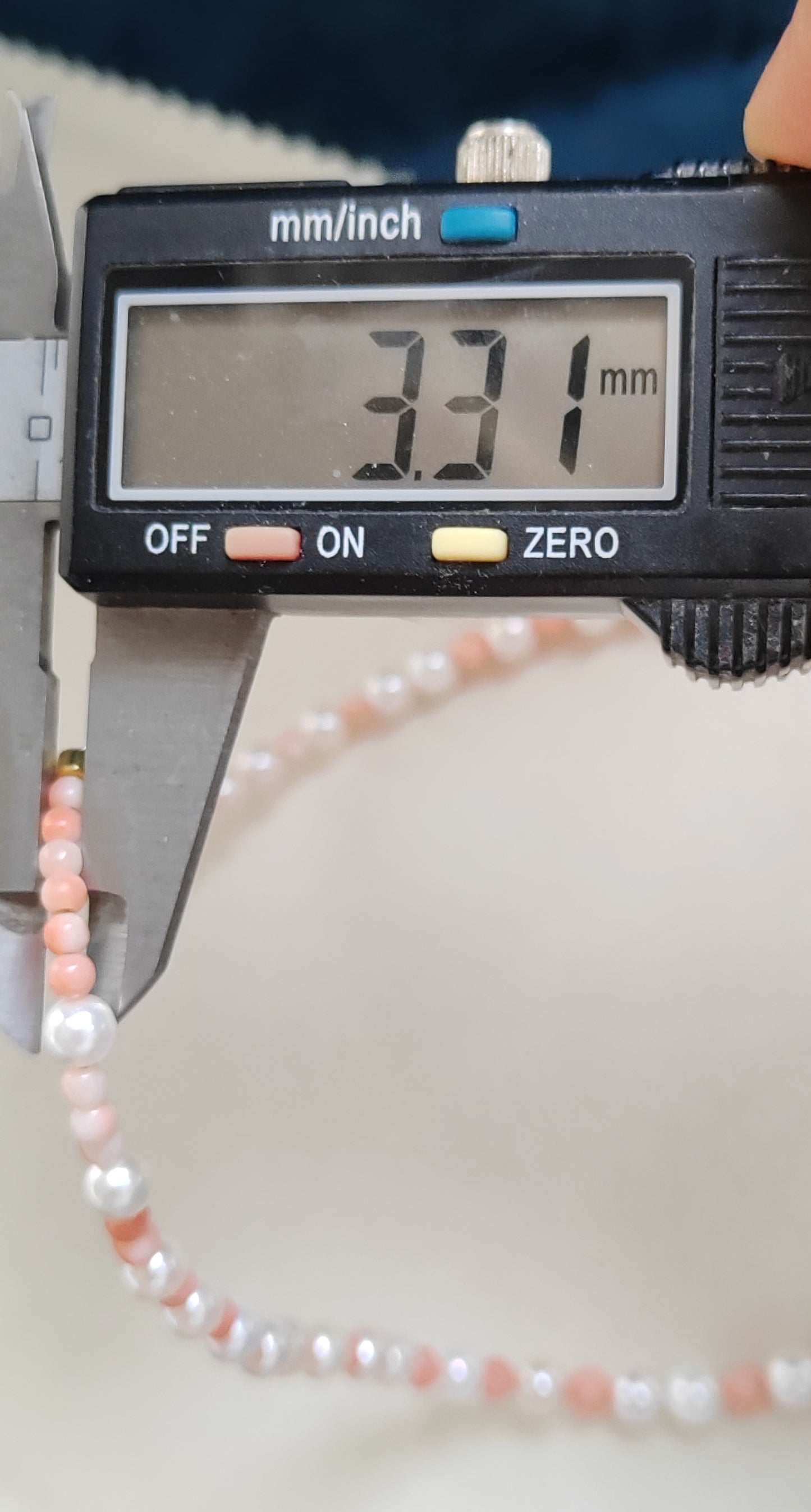 Genuine Japanese akoya pearls and coral necklace 3.3-7.7mm