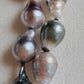 8.3-12.7mm Genuine tahitian south sea pearl baroque necklace