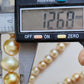 9-12.6mm Genuine golden south sea pearls designer necklace