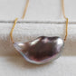 'Nuvole' 18k gold necklace genuine Keshi tahitian south sea pearl timeless elegance
