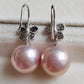 11.4mm Genuine freshwater pearls 'Flowers' earrings