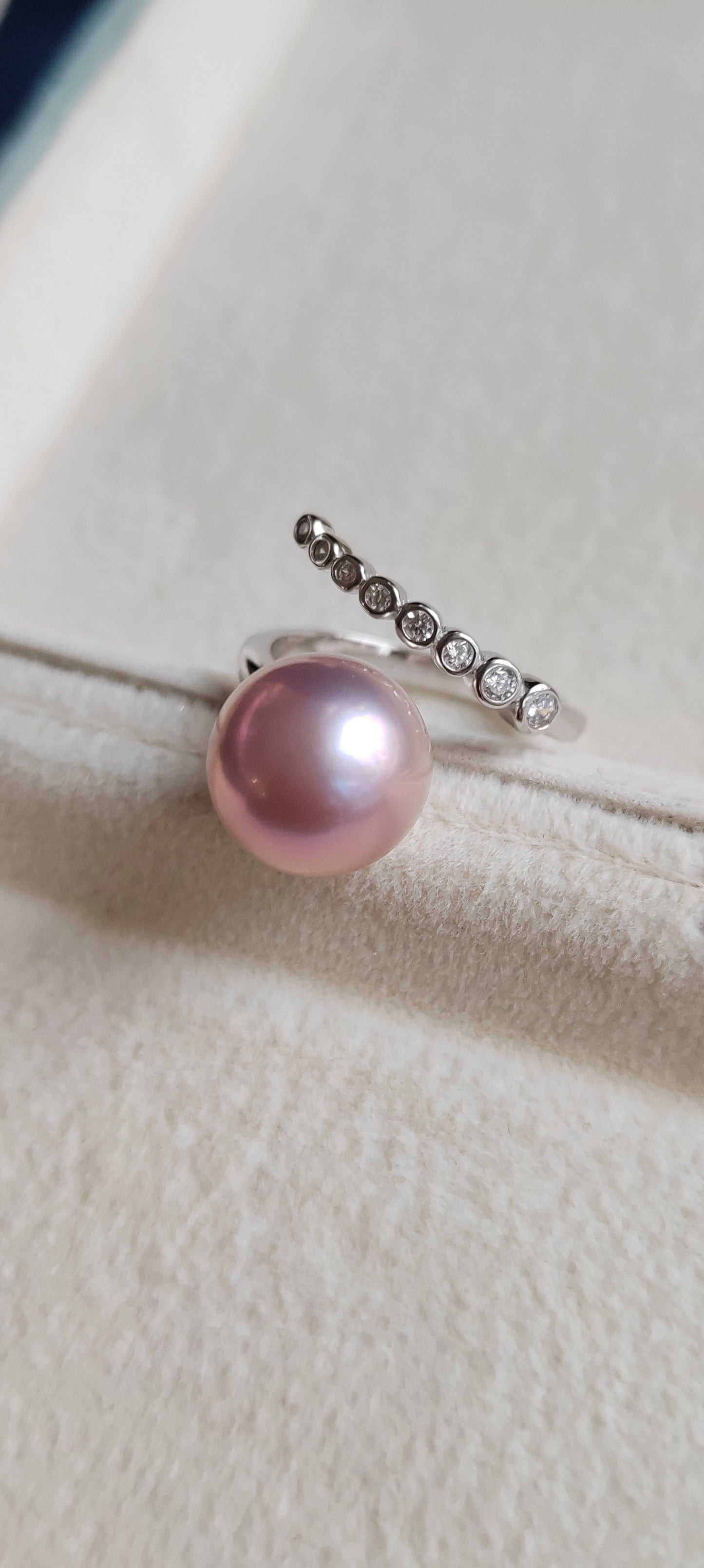 11.5mm Genuine freshwater pearl silver ring