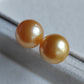 14k gold essential earrings genuine golden south sea pearls 11.5mm