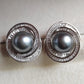 9.7mm Genuine tahitian south sea pearls classic spiral earrings