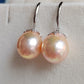 12.5mm Genuine freshwater pearls dangle earrings