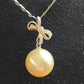 18k gold pendant genuine golden south sea pearl 10.8mm