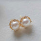 6.4mm Genuine akoya saltwater pearls earrings