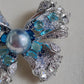 'Blue Butterfly' genuine tahitian sea pearl 10.6mm stunning brooch