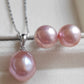 Classic silver Jewellry set Genuine freshwater pearl 9.9-12mm