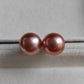 'Chocolate' Pearl earrings studs genuine freshwater pearls 11.8mm