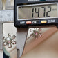 'Silver flowers' earrings genuine akoya pearls 7.3mm