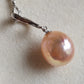 'Fairy Peach' Jewellery set Genuine freshwater pearls 11.8-12.2mm