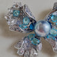 'Blue Butterfly' genuine tahitian sea pearl 10.6mm stunning brooch