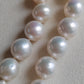 10-11.7mm Genuine freshwater pearls classic necklace silver